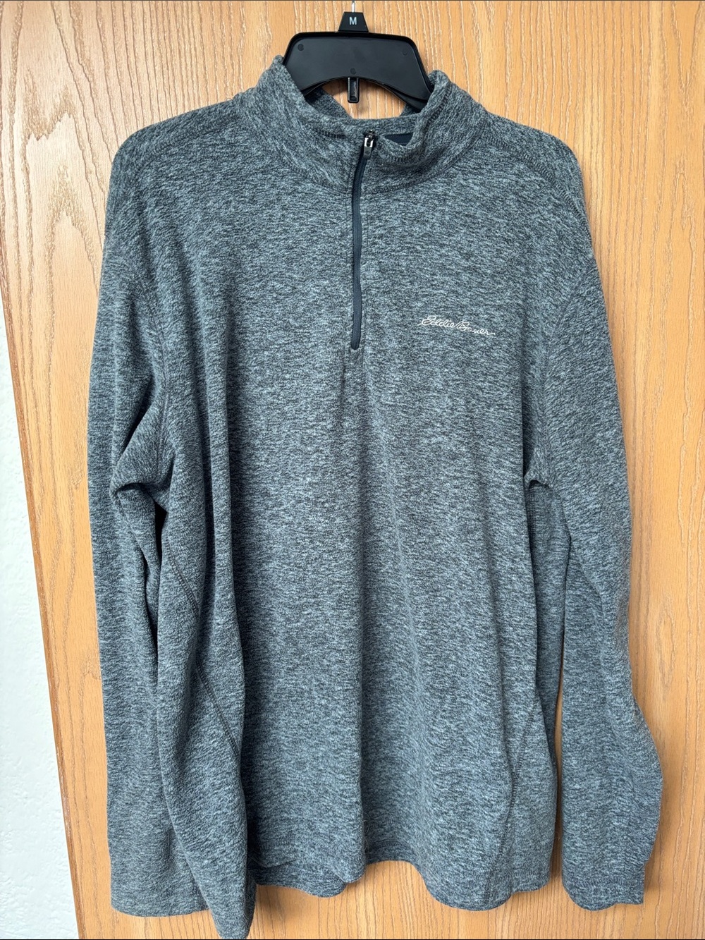 Eddie Bauer Quarter-Zip Heather Gray Pullover